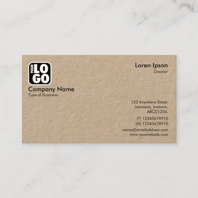 Carte De Visite Votre logo - (Papier d'emballage) (Devant)