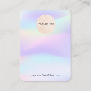 Carte De Visite Votre Logo Pastel Bow Écran Clip À Cheveux Vertica