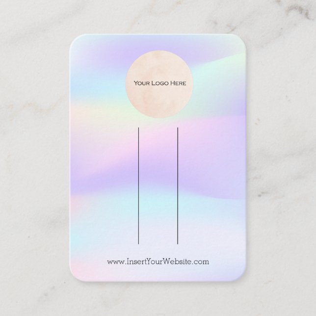 Carte De Visite Votre Logo Pastel Bow Écran Clip À Cheveux Vertica (Devant)