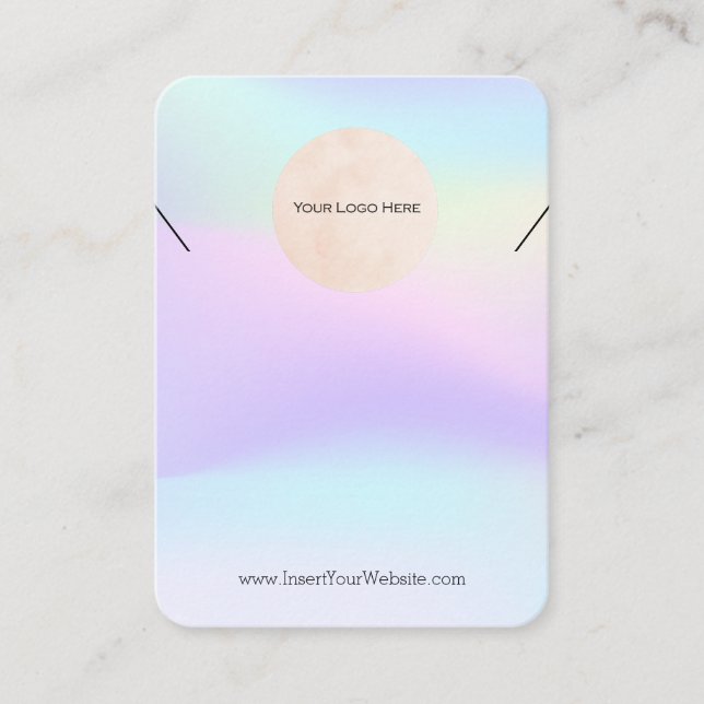 Carte De Visite Votre logo Rainbow Collier Display Card Large (Devant)