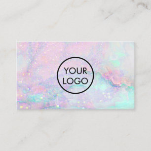 Carte De Visite votre logo sur la texture de gemstone pastel