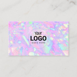 Carte De Visite votre logo sur la texture rose opale inspirée