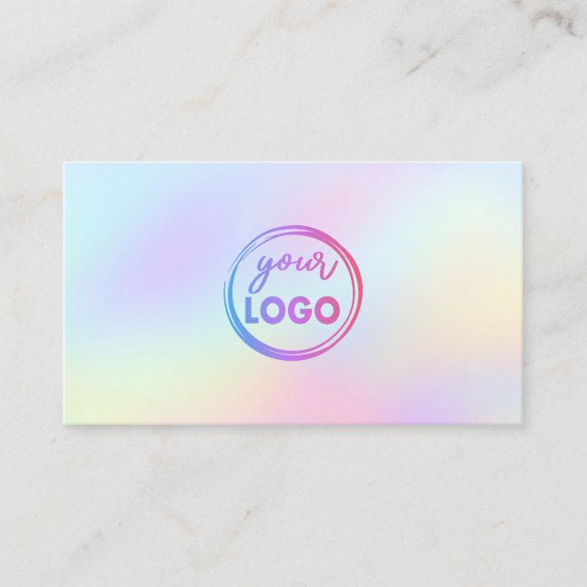 Carte De Visite votre logo sur l'arrière - plan de dégradé pastel (Devant)
