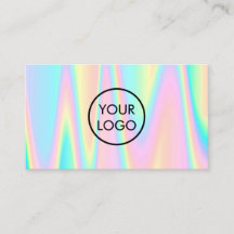 votre logo sur l'iridescence simulée pastel