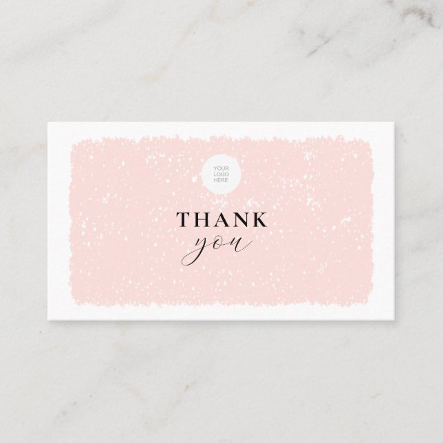 Carte De Visite Votre Merci Logo Pour Votre Achat (Devant)