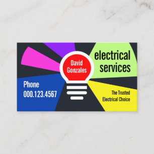 Carte De Visite Votre nom alimente l'ampoule