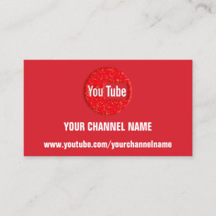 CARTE DE VISITE VOTRE NOM DE CHAÎNE YOUTUBER SUSCRIBE LOGO CODE Q