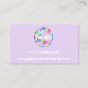 CARTE DE VISITE VOTRE NOM DE CHAÎNE YOUTUBER SUSCRIBE LOGO QR PIN