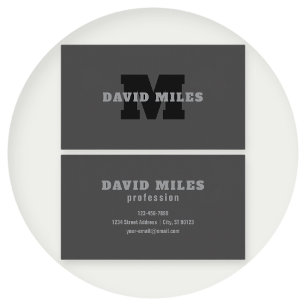 Carte De Visite Votre nom ou nom commercial   Masculine moderne Gr