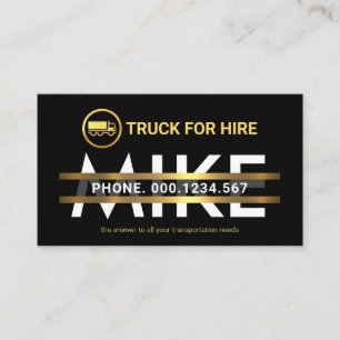 Carte De Visite Votre nom spécial Gold Truck Lines