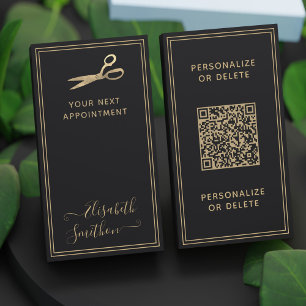 Carte De Visite Votre QR Code Luxury Hair Styliste Prochain Rendez
