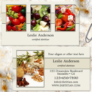 Carte De Visite Votre régime de 4 photos Diététiste ou Nutritionni