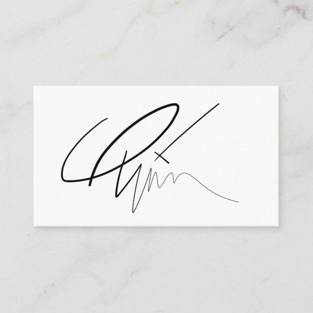 Carte De Visite Votre signature personnalisée  (Devant)