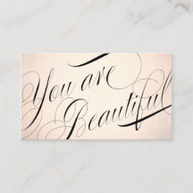 Vous êtes Belle Calligraphie Rose Gold Beauté