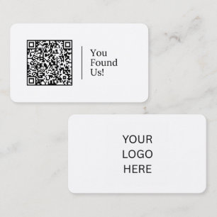 Carte De Visite Vous nous avez trouvés ! Code QR et logo personn