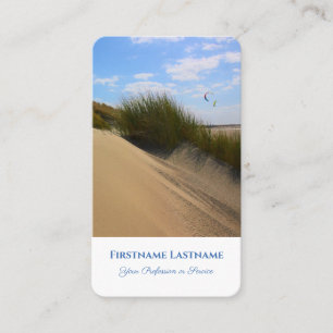 Carte De Visite Voyage maritime vacances sable dune style agent de