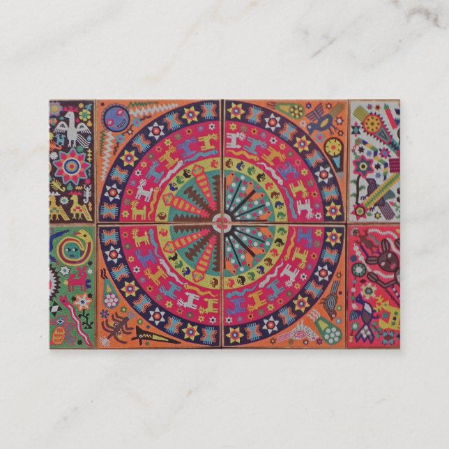 Carte De Visite Voyage tribal maya mexicain de Boho d'art d'Oaxaca (Devant)