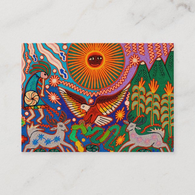 Carte De Visite Voyage tribal maya mexicain de Boho d'art d'Oaxaca (Devant)