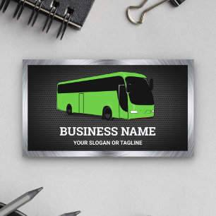 Carte De Visite Voyagiste Circuits Touristiques en Bus Luxe Vert