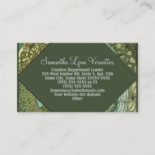 Carte De Visite VPQ - Tons verts