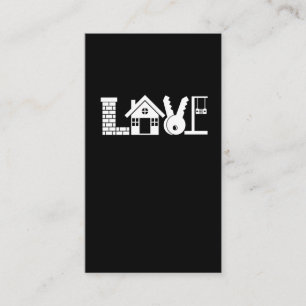 Carte De Visite Vrai agent immobilier : Amour vendu de propriété