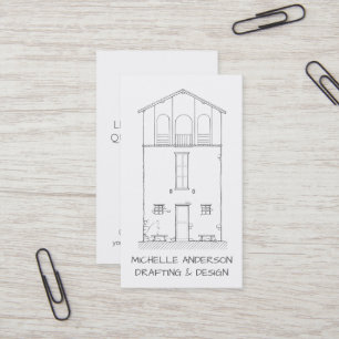 Carte De Visite Vrai agent immobilier d'architecte à la maison