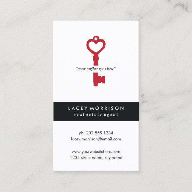 Carte De Visite Vrai agent immobilier moderne (Devant)