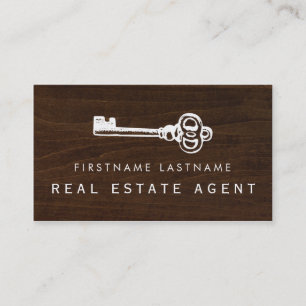 Carte De Visite Vrai agent immobilier principal rustique