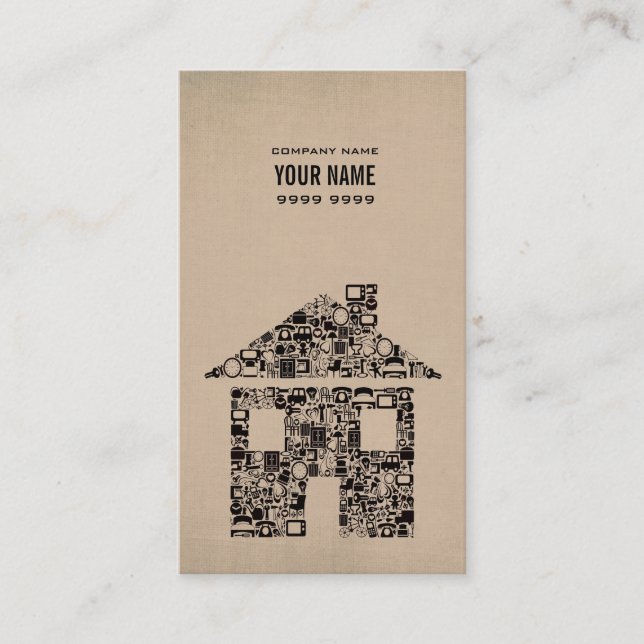 Carte De Visite Vrai modèle moderne Busi d'agent immobilier (Devant)