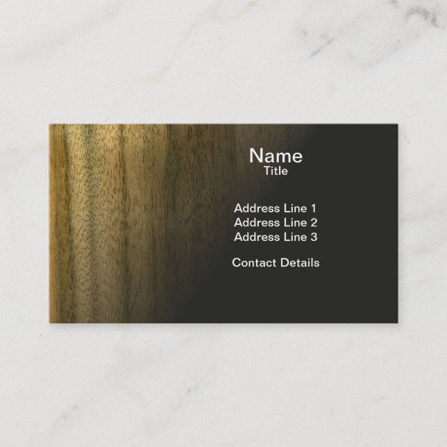 Carte De Visite Vraie fibre de bois australienne balayée de (Devant)