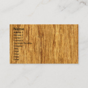 Carte De Visite Vraie fibre de bois balayée de placage de bois de