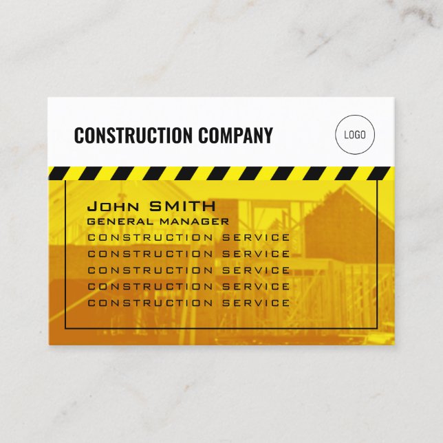 Carte De Visite Vue de construction inspirée du logo (Devant)