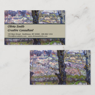 Carte De Visite Vue de Gogh Arles Jardin en fleurs