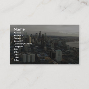 Carte De Visite Vue de ville de Seattle à partir de dessus