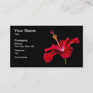 Carte De Visite Vue latérale de l'Hibiscus rouge