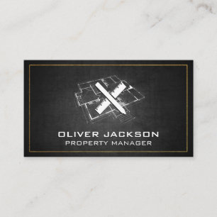 Carte De Visite Vue principale du plan Outils d'architecture