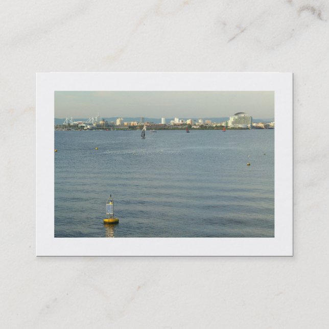 Carte De Visite Vue sur Cardiff Bay (Bordé) (Devant)