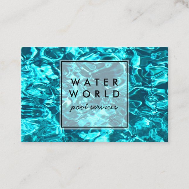 Carte De Visite Water Sparkings Piscine Service Photo Tourisme (Devant)