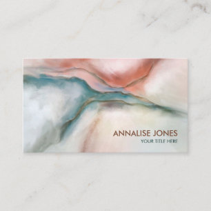Carte De Visite Watercolor Marble