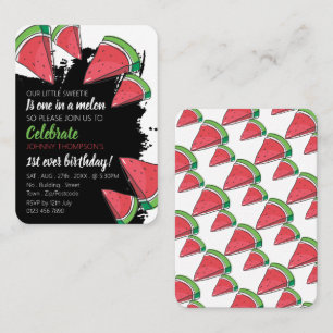 Carte De Visite Watermelon, 1 in a Melon, Anniversaire