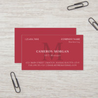 Watermelon Red Monogramme Professionnel