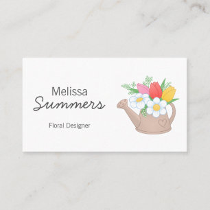 Carte De Visite Waters Can Floral Arangement Designer