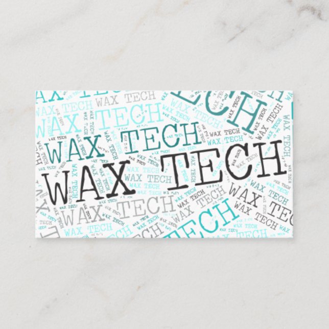 Carte De Visite Wax tech vrai gris noir (Devant)