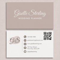 Wedding planner Blush Mauve Moderne élégant QR Cod