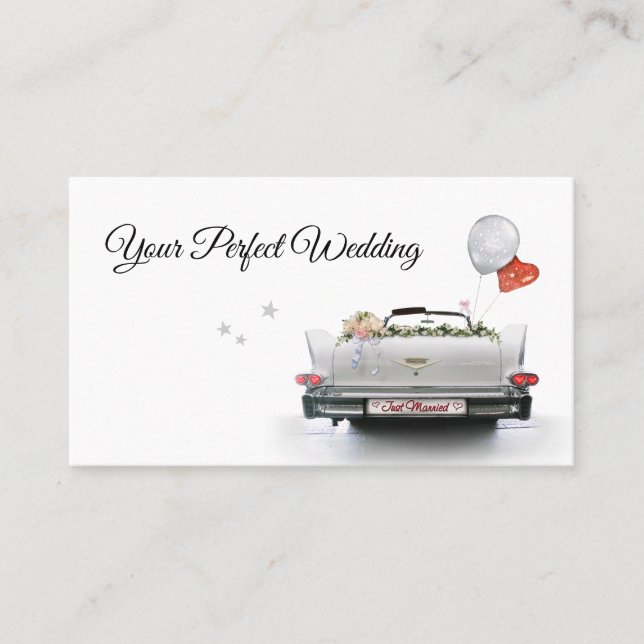 Carte De Visite Wedding planner classique de voiture (Devant)