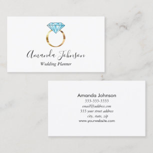 Carte De Visite Wedding planner de bague diamant