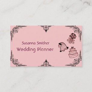 Carte De Visite Wedding planner décoratif