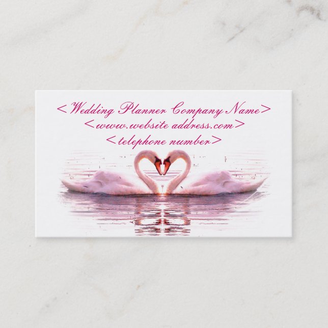 Carte De Visite Wedding planner du Coeur des Cygnes (Devant)