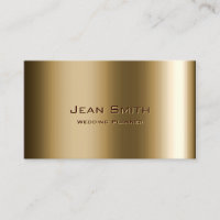 Carte de visite Wedding planner en bronze métalliq