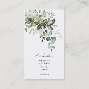 Carte de visite Wedding planner Eucalyptus Foliage